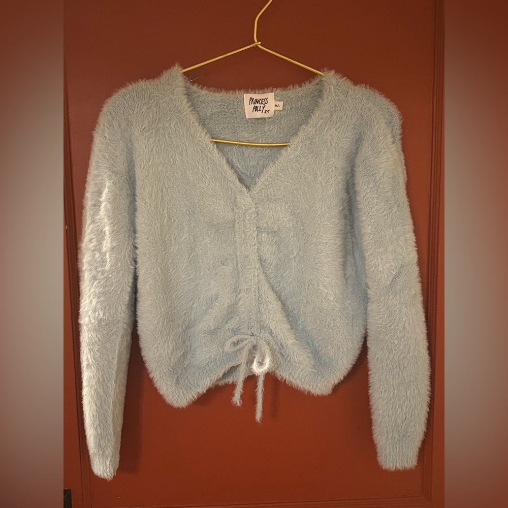 Princess Polly cropped fuzzy sweater